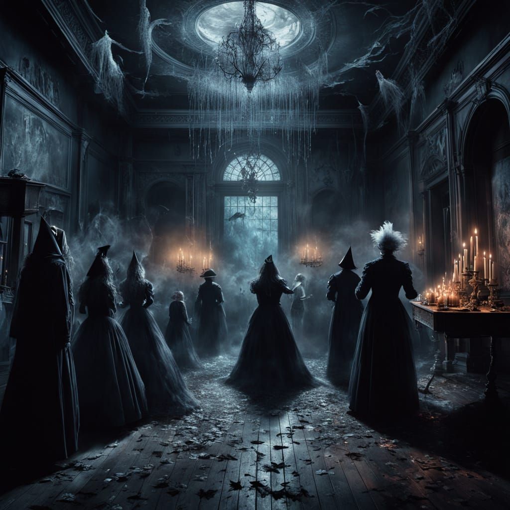 Spectral New Year's Eve Party with Dancing Spirits