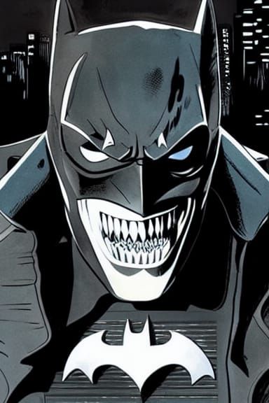 Batman Who Laughs: Dark Comic Book Illustration