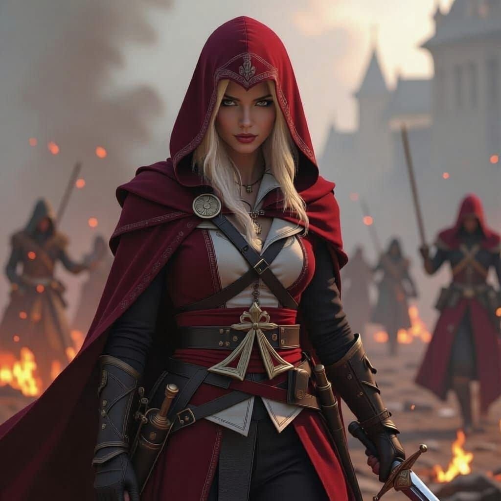 Revolutionary War Spy in Fiery Battlefield