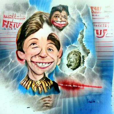Alfred E. Neuman Portrait in Digital Art Style