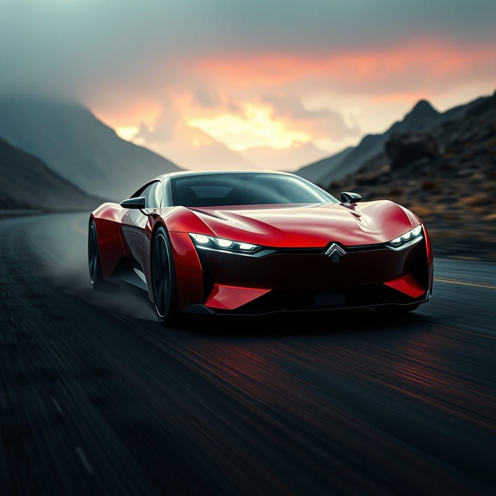 Ethereal Concept Car Rides Through Dark Tibetan Landscape