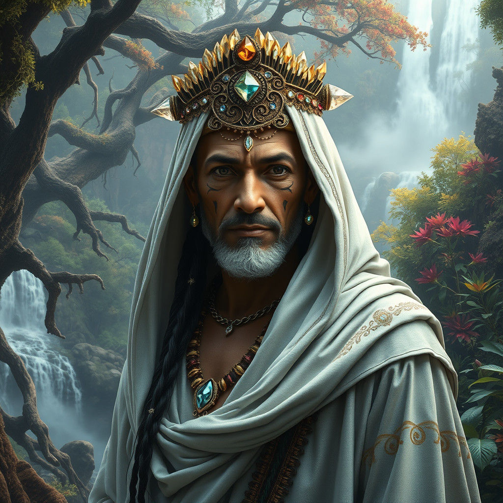 Lemurian Shaman in Mystical Environment as Matte Painting