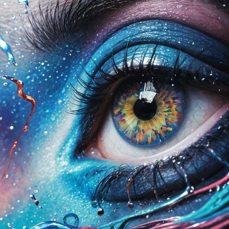 Hyperrealistic Splash Art Concept of a Colorful Subject