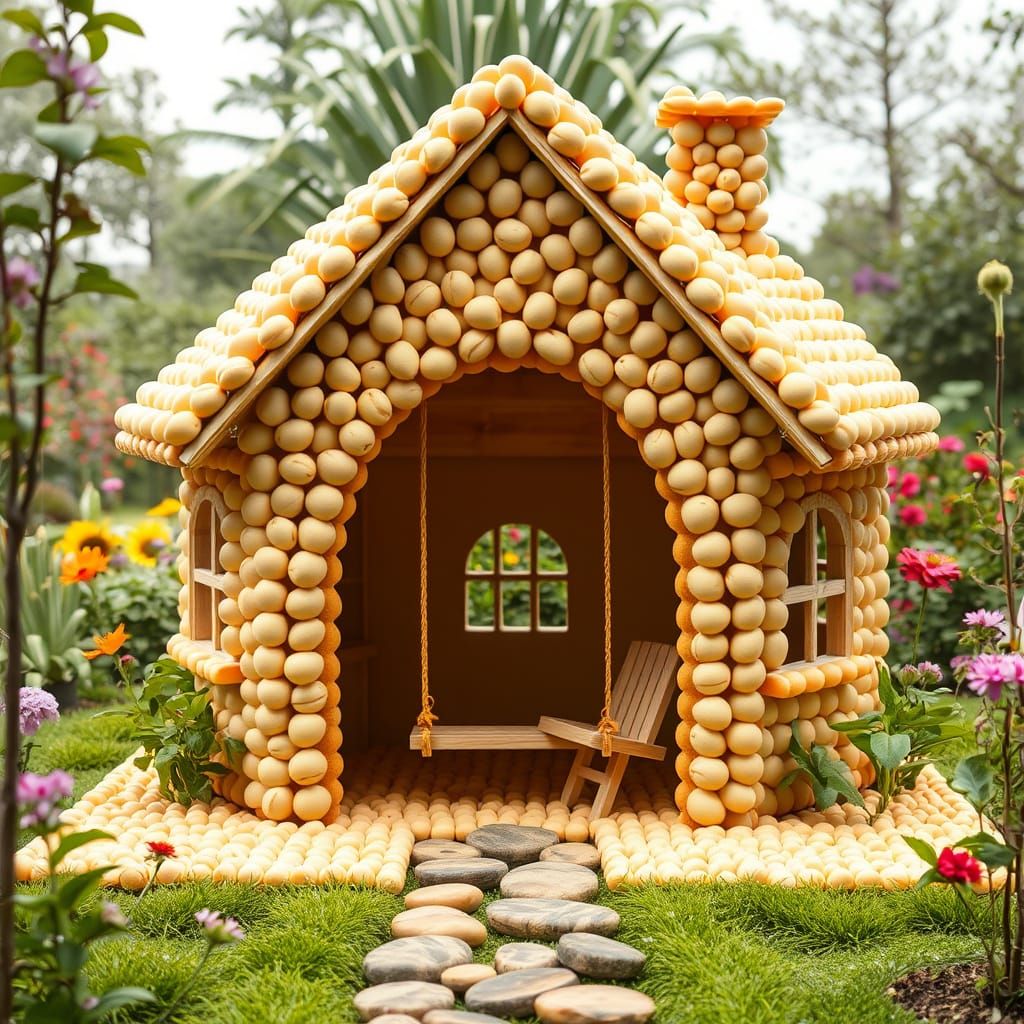 Chickpea Dreamhouse with Whimsical Garden Oasis
