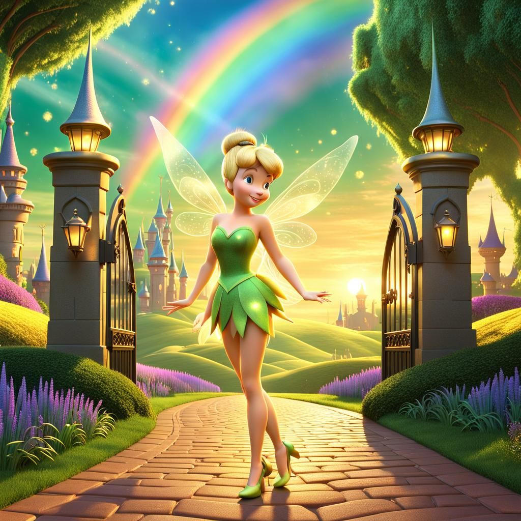 Tinkerbell at Emerald City in Whimsical 3D Animation