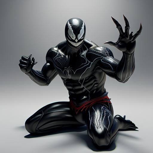 Detailed 3D Anime Art of Venom
