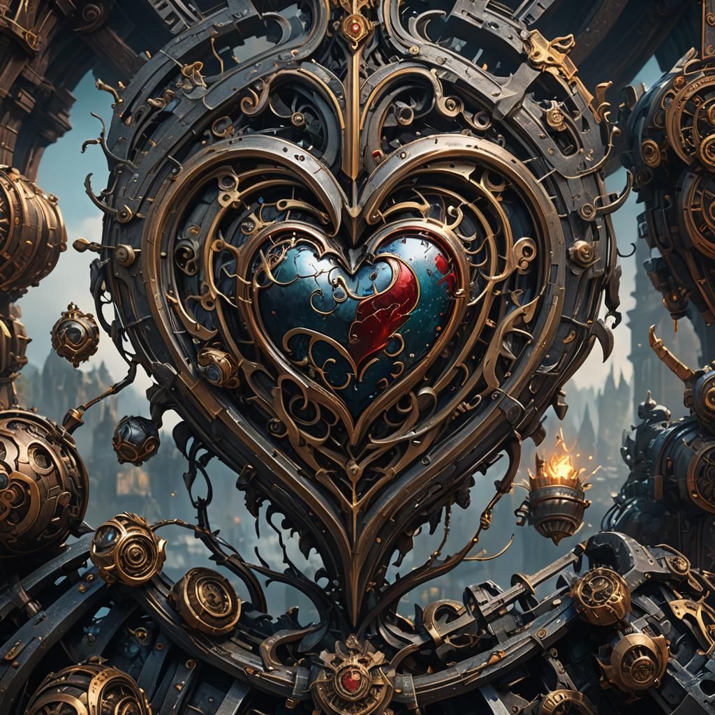 Iron Heart Fantasy Concept Art in Deep Color