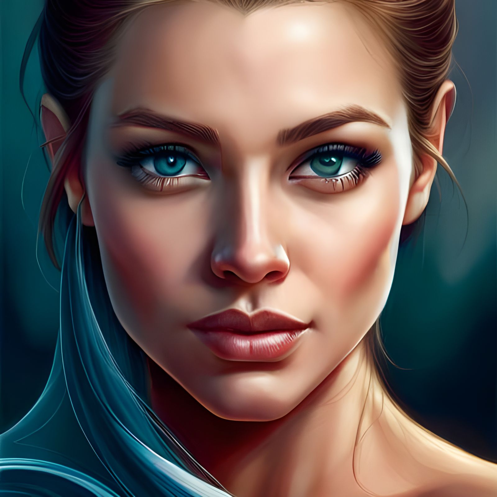 Gorgeous Princess Portrait in Hyperrealistic Style