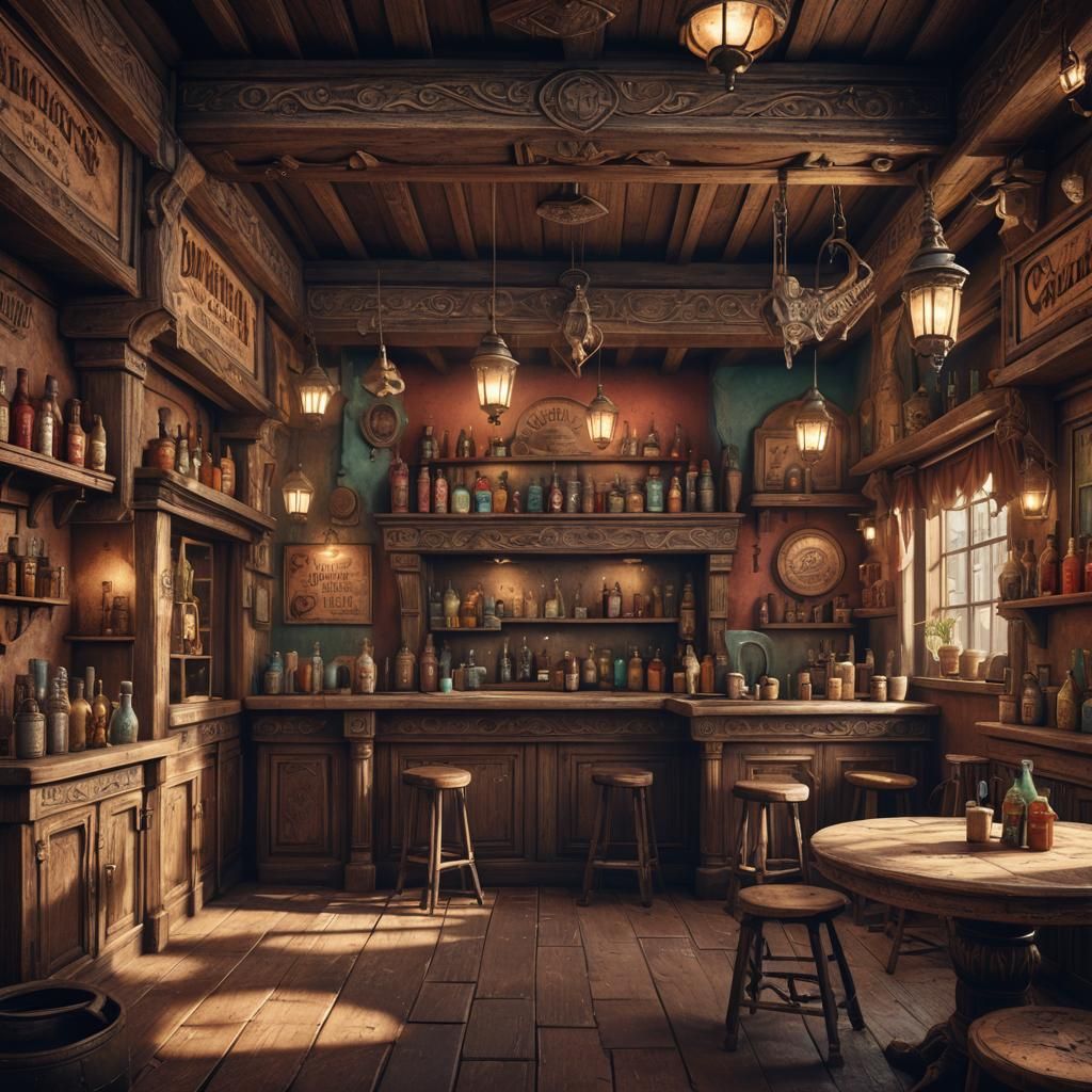 Old West Interior of Rosa's Cantina
