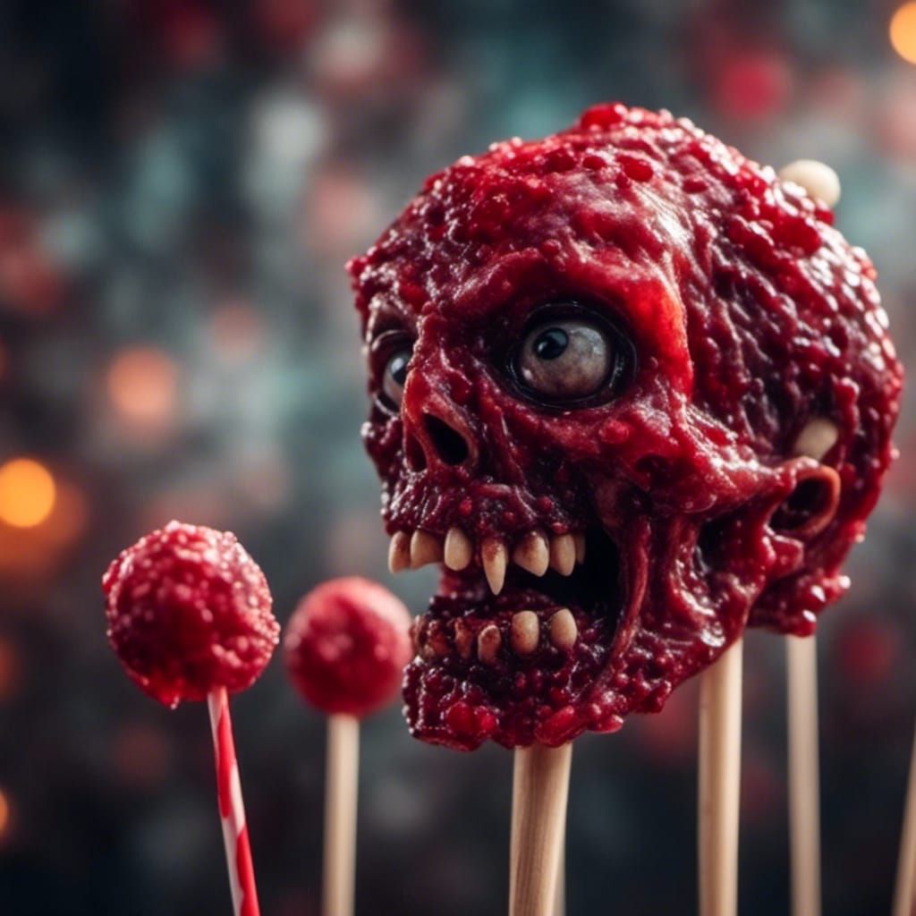 Cute Zombie Lollipop in Dark Fantasy Realism