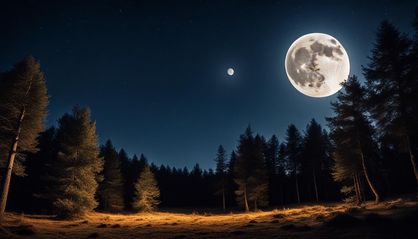 Dramatic Night Sky Movie Poster in Hyperrealism