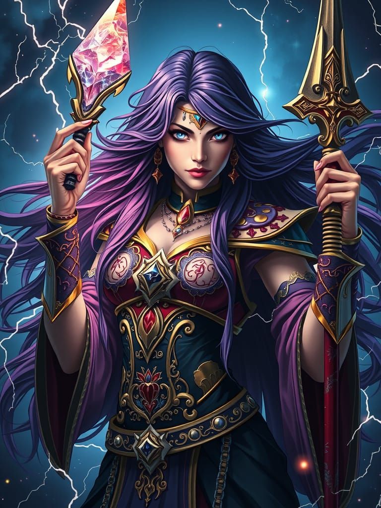 Sorceress in Cosmic Saint Seiya Armor