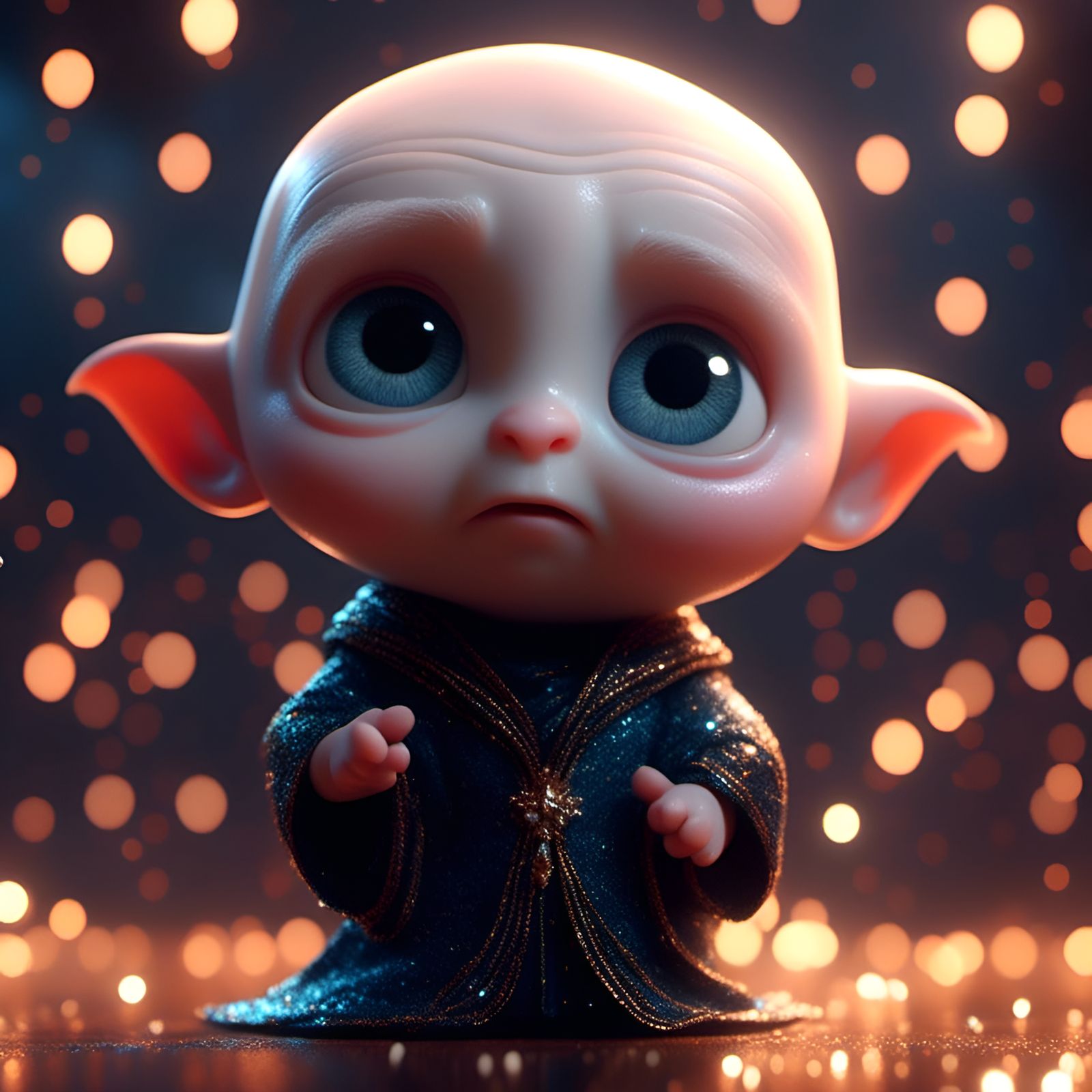 Baby Voldemort with Sparkling Eyes in Digital 8k