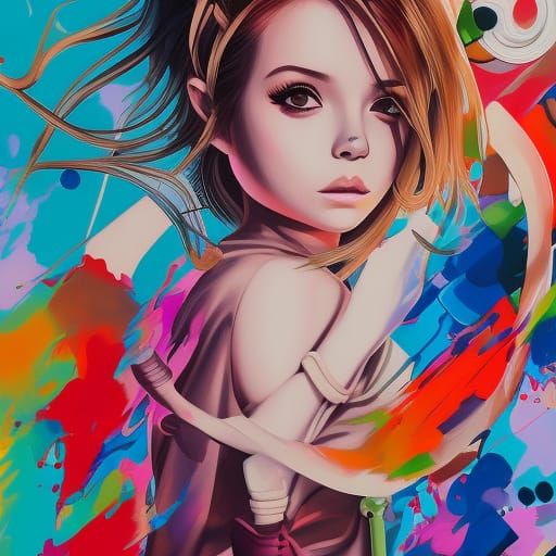 Buffy in Korean Style Graffiti Art
