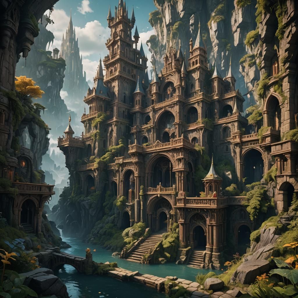 Fantastical Matte Painting in Deep Color