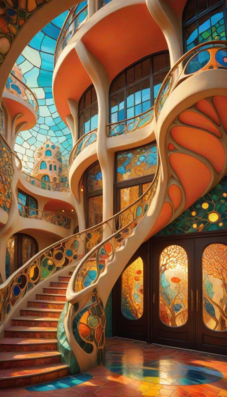 Vibrant, Curved Architecture Inspired by Gaudí and Art Nouve...
