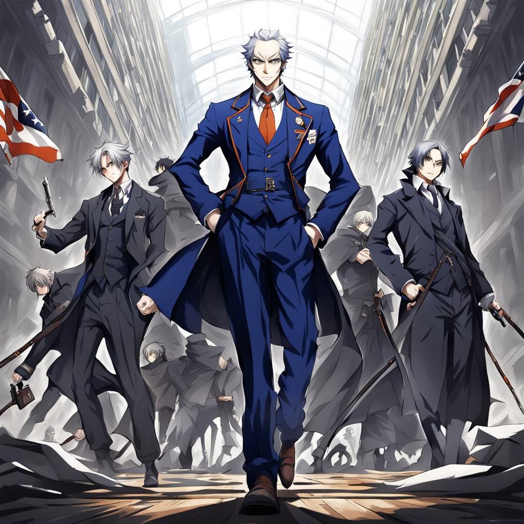 Illinois Personified in Anime Style