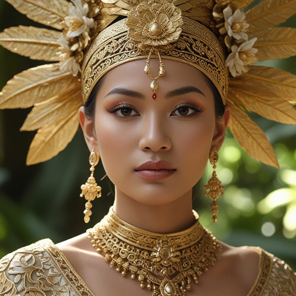 Javanese Woman in Traditional Dress, Meta Zolo Realism