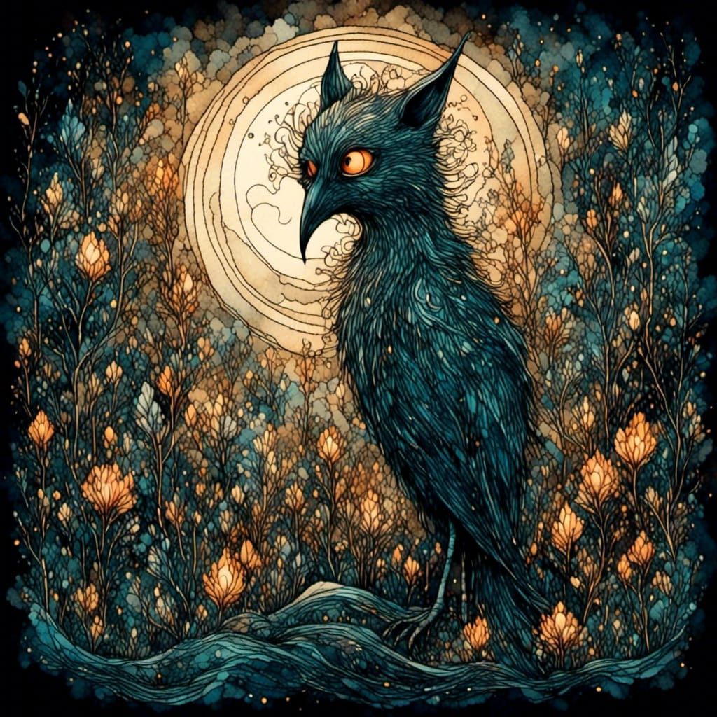 Nightmarish Self-Awareness in Digital Ink Style