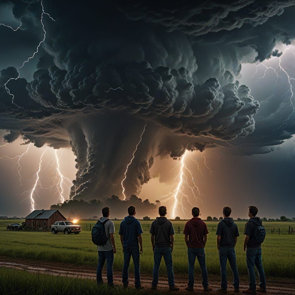 Storm Chasers Document Tornado in Oklahoma Farmland