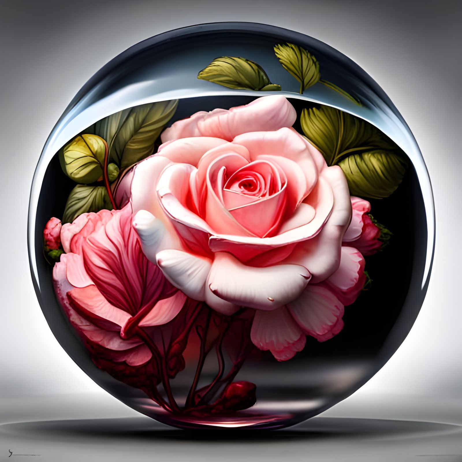 Rose in A Dome