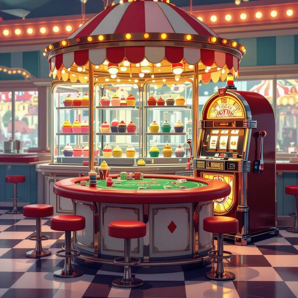 High Stakes Cakes Food Cart With Gambling Theme