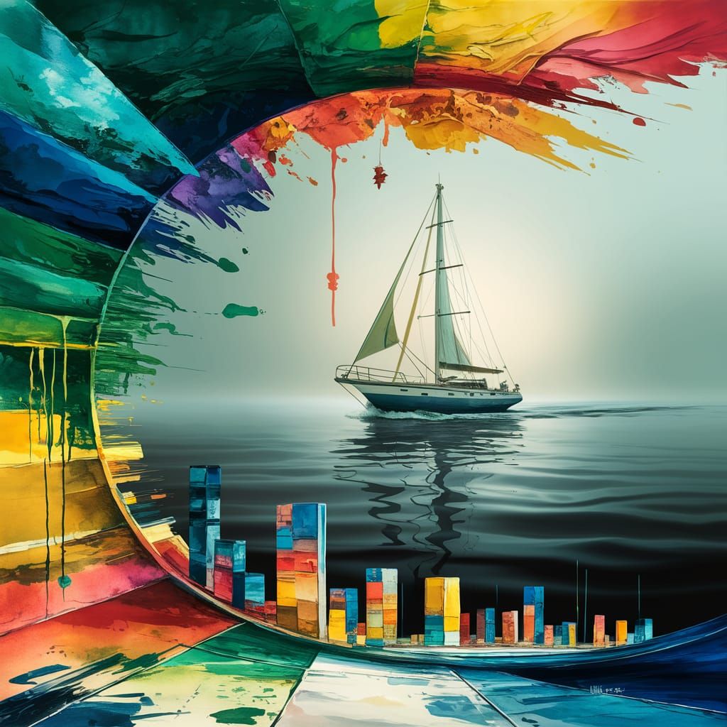 Surrealist Dreamscape: Sailing into the Unknown