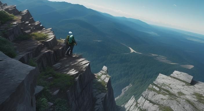 RESHADE LUT  ON THE EEDGE OF A STEEP JAGGED CLIFF