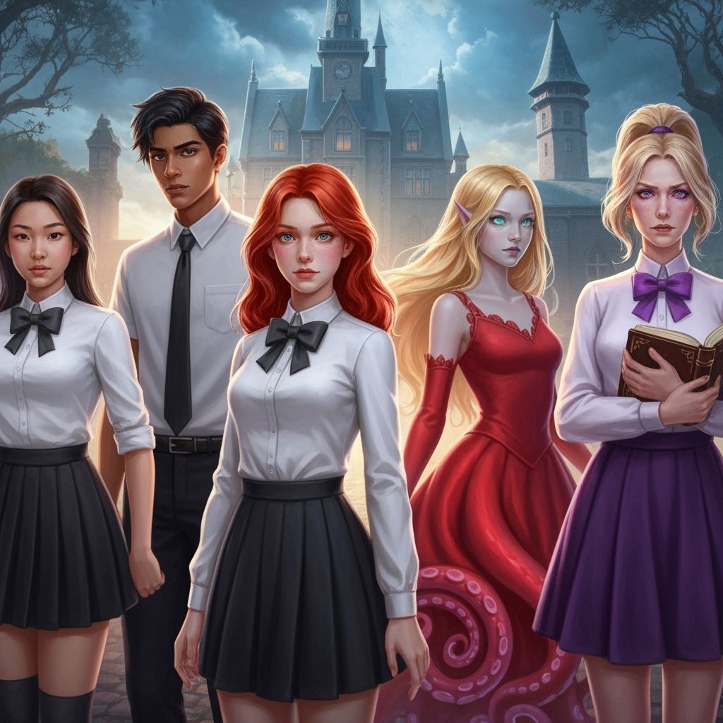 Magic School Students in Cinematic Matte Painting