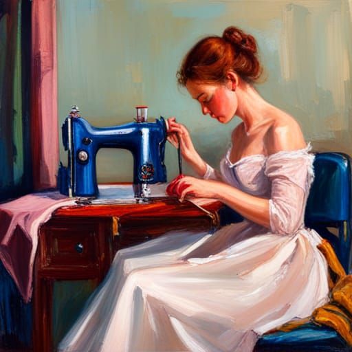 Ballgown Creation as Oil Painting
