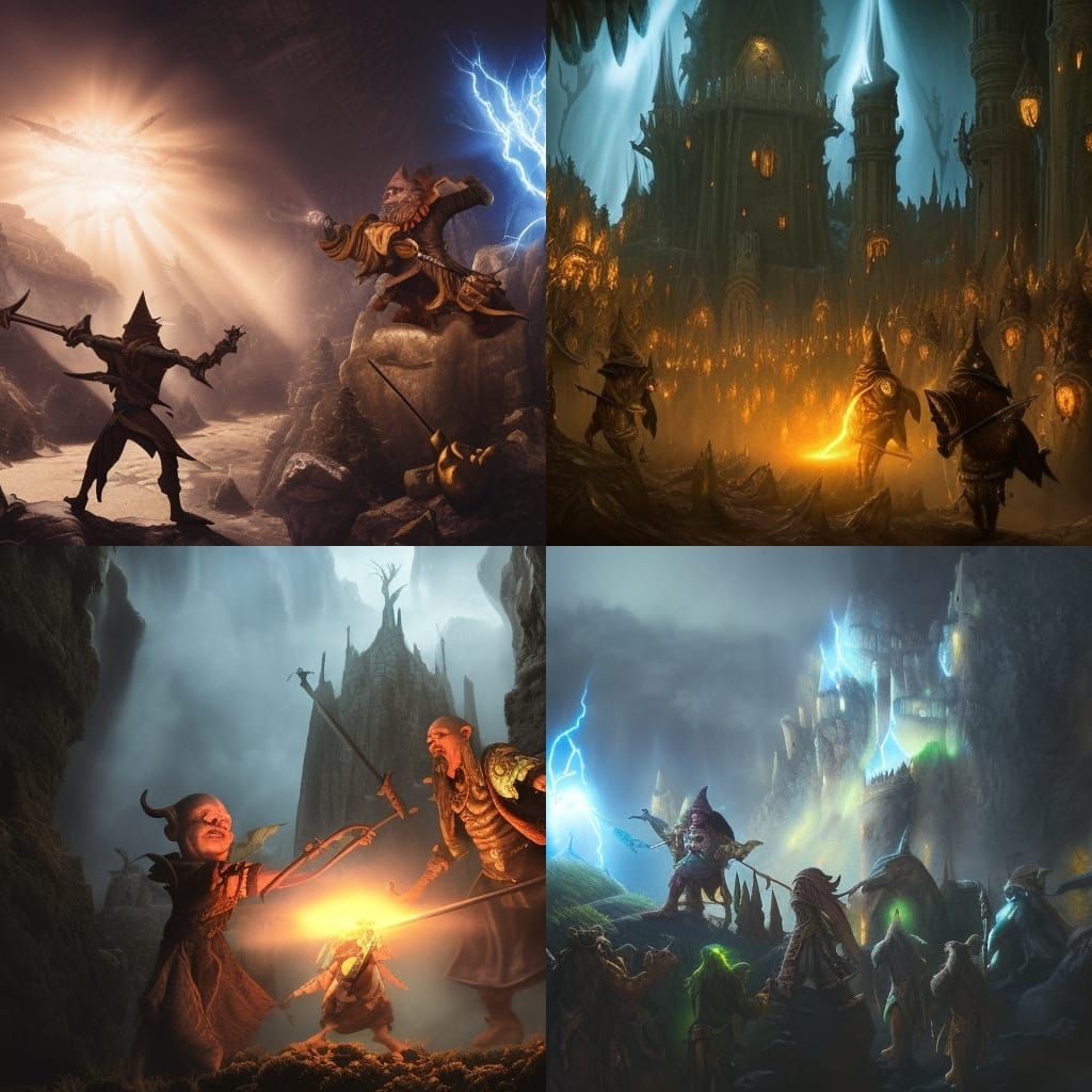 Wizard's Flash: Epic Fantasy Digital Matte Painting