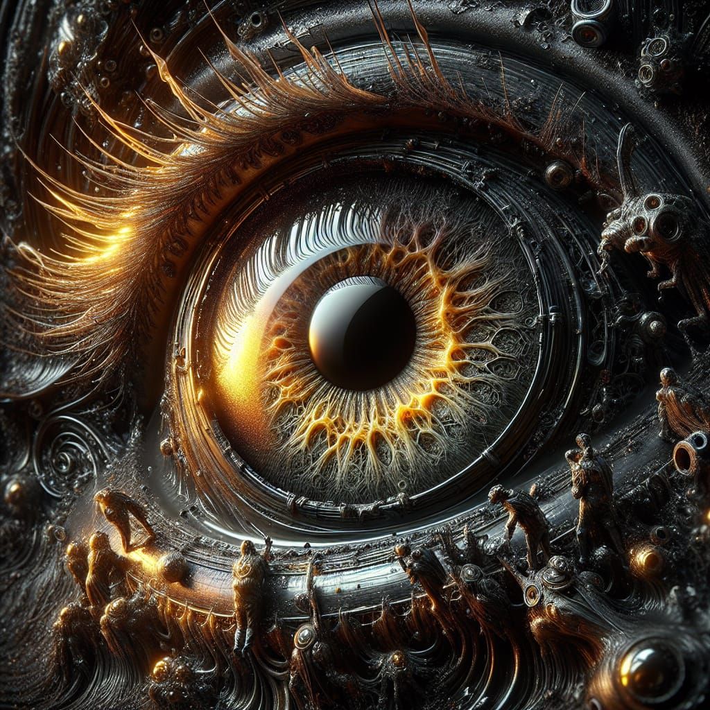 Ancient Eye in Shattered Cathedral Glass