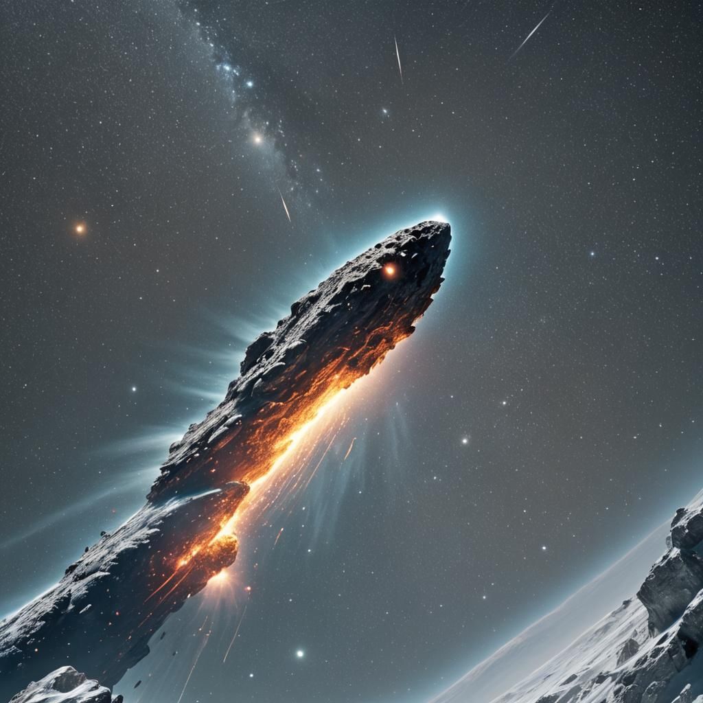 Icy Comet Soaring Through Cosmic Expanse