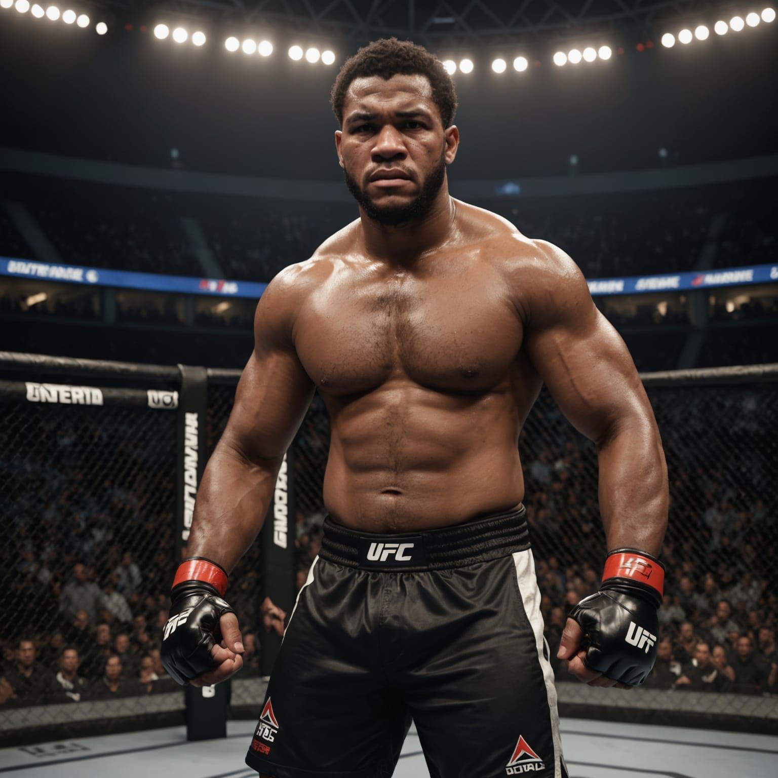 Panamanian Heavyweight UFC Fighter in the Octagon