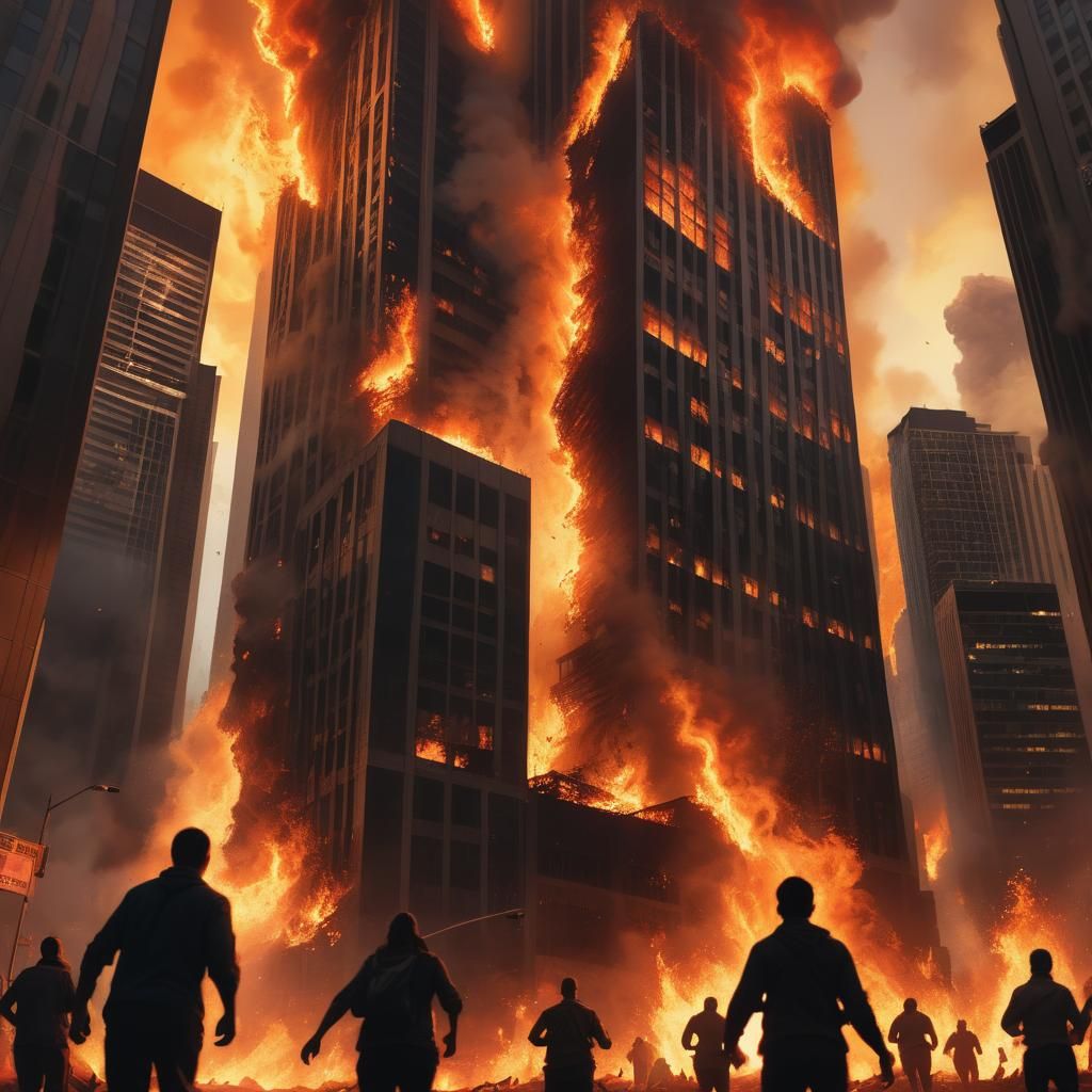 Inferno: Skyscraper Engulfed in Flames, Disaster Movie Art