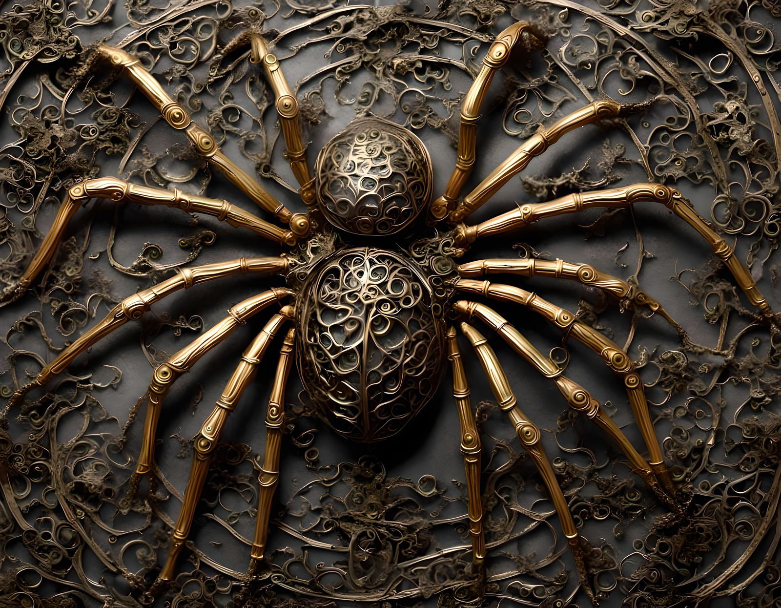 Mechanical Metal Spider: A Fusion of Nature and Tech