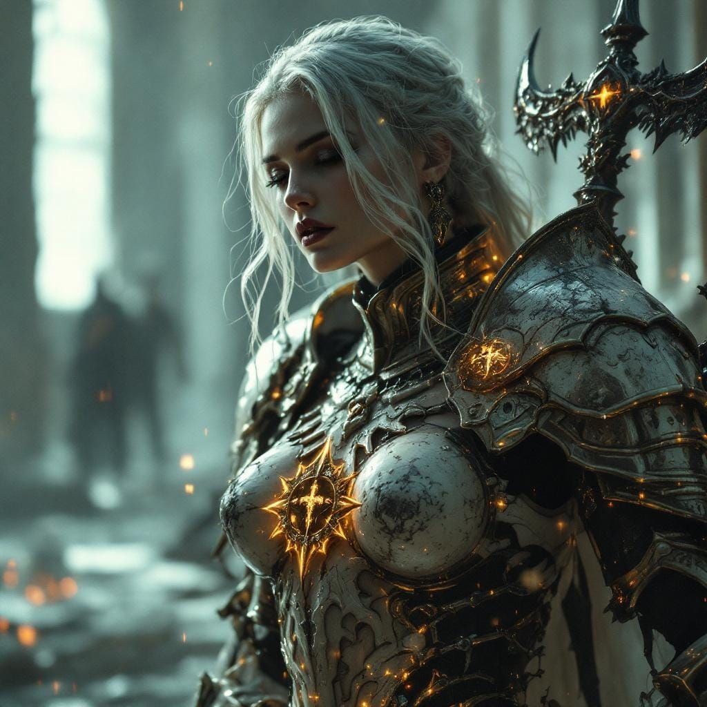 Cleric in Bone Armor with Death Sigil