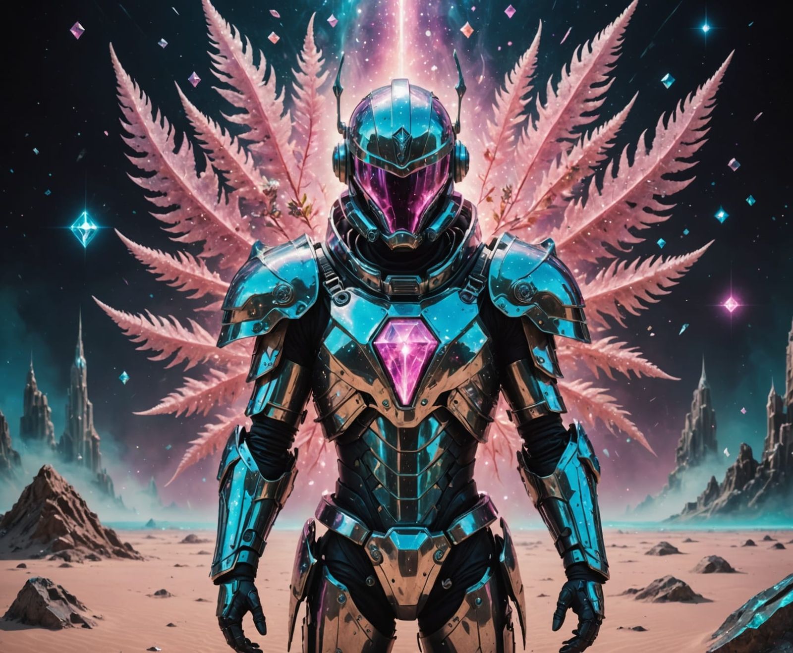 Spectral Child Boy with Cybernetic Organs in Cosmic Burst