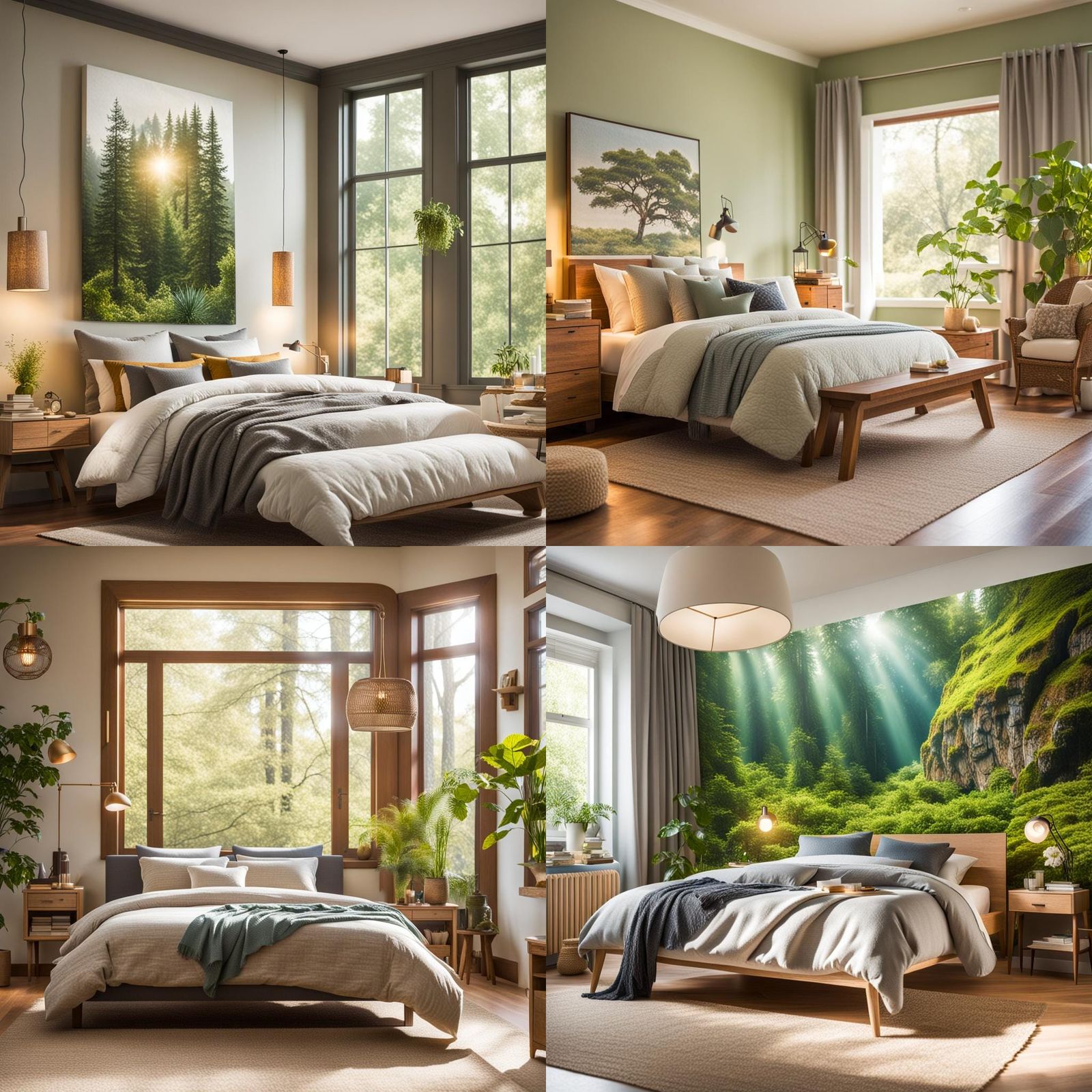 Naturalist Bedroom Interior: Professional Photography
