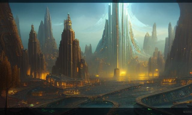 Fantasy Pop-Up Book Cityscape in Dreamcore Style