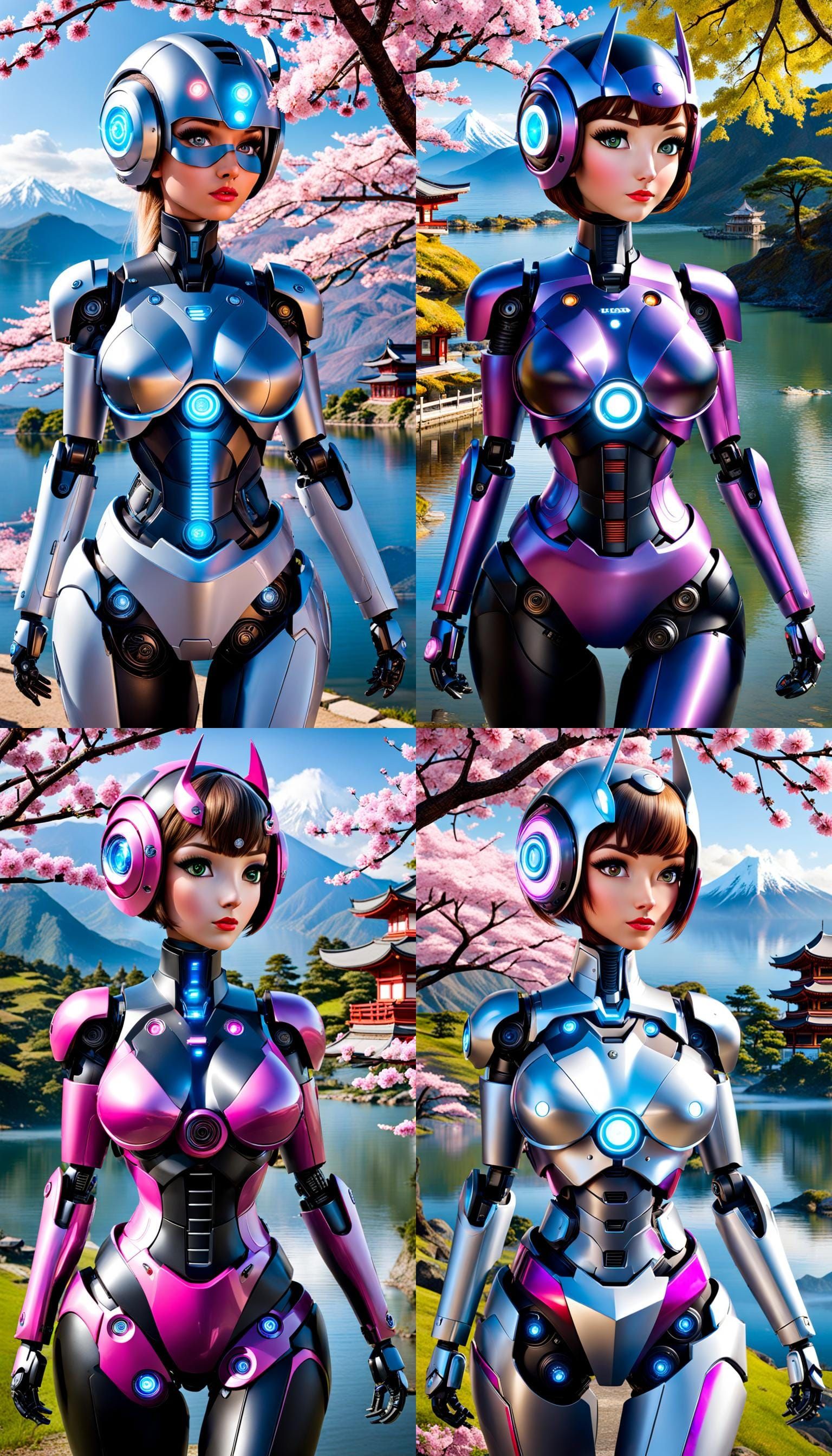 Wizard and Fem Bot on Futuristic Motorcycle