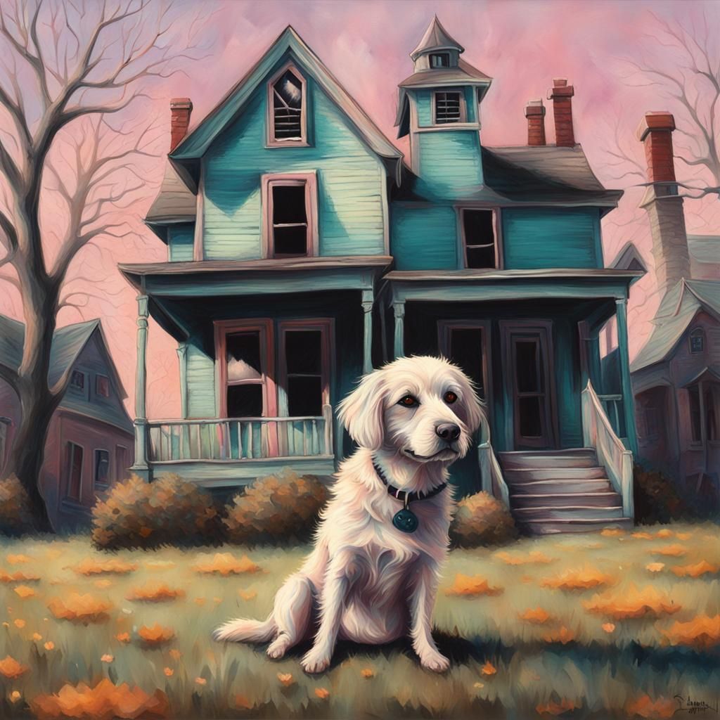 Dog in Front of Haunted House: Primitivism Zombiecore