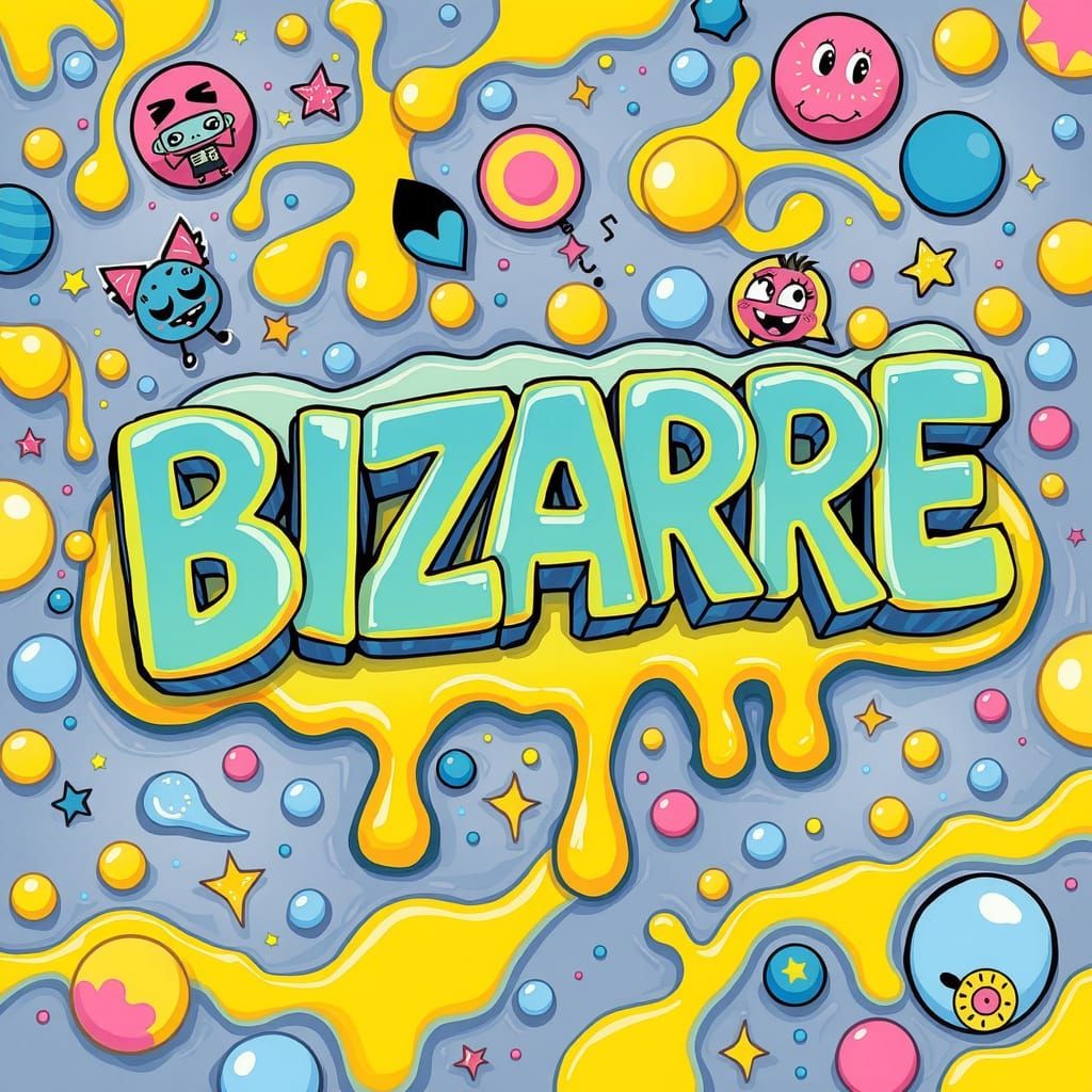 Bizarre Text in Vibrant Melted Wax