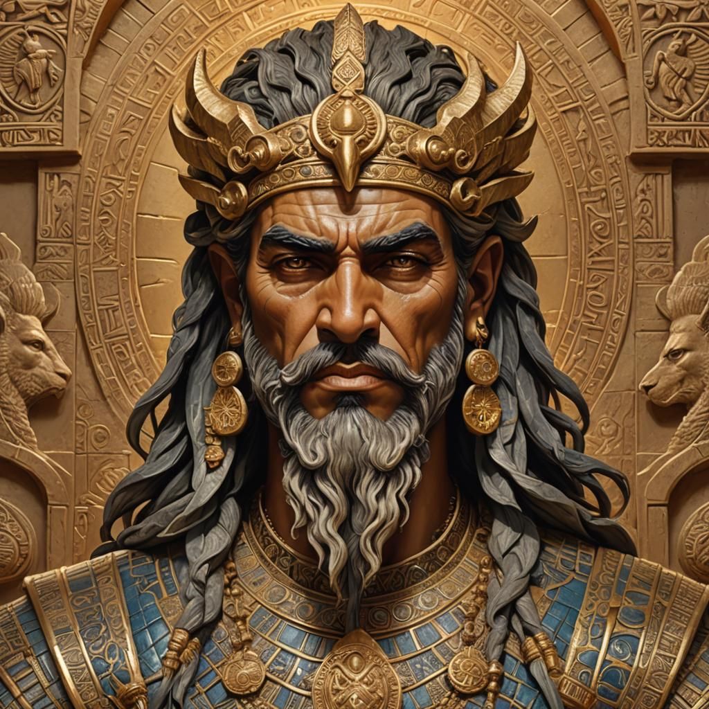 Ancient Mesopotamian Storm Demon Hadad Anumar