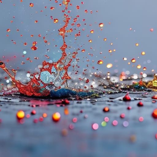 Hyperdetailed Multicolored Splash Art in 8K Resolution