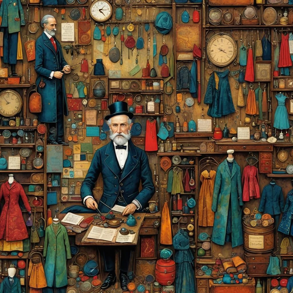 Fantasycore Tailor's Workshop in Mixed Media Style