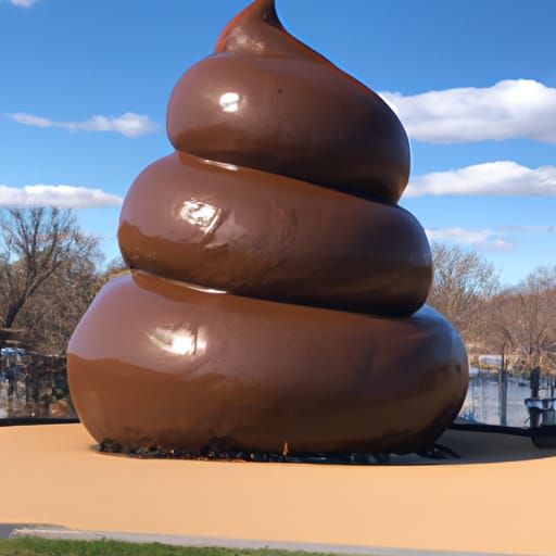 Giant Chocolate Swirl Statue in City Park