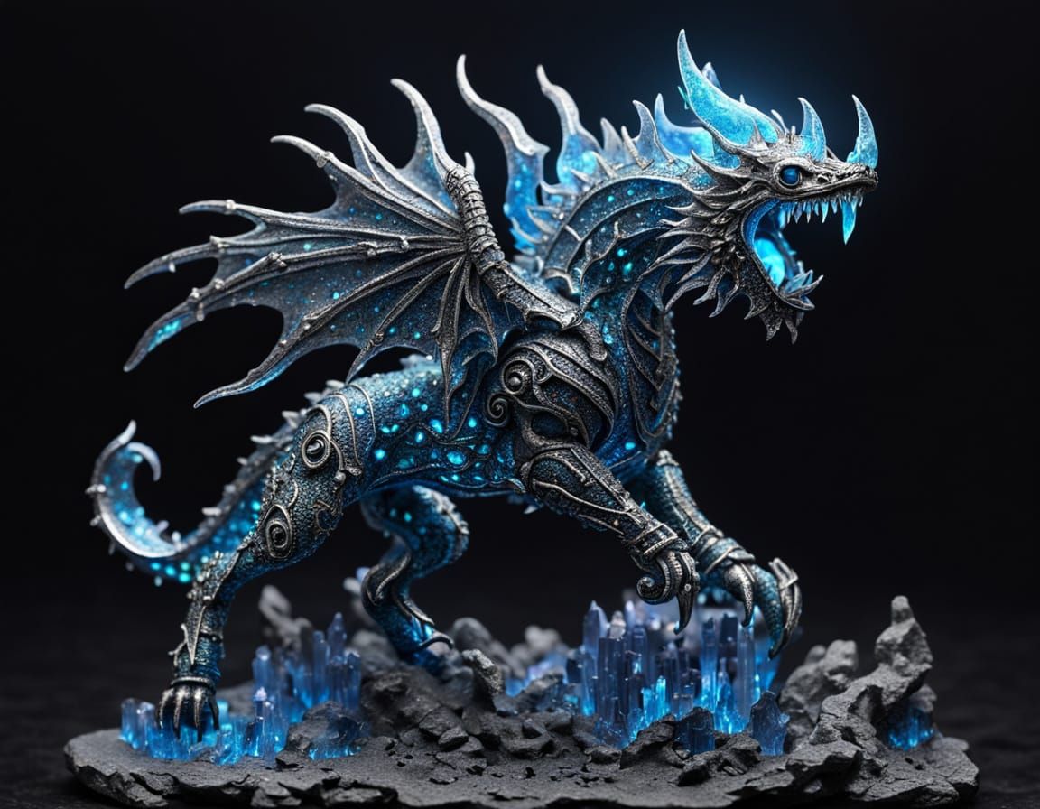 Mythological Creature from Wisp Haven with Neon Blooms