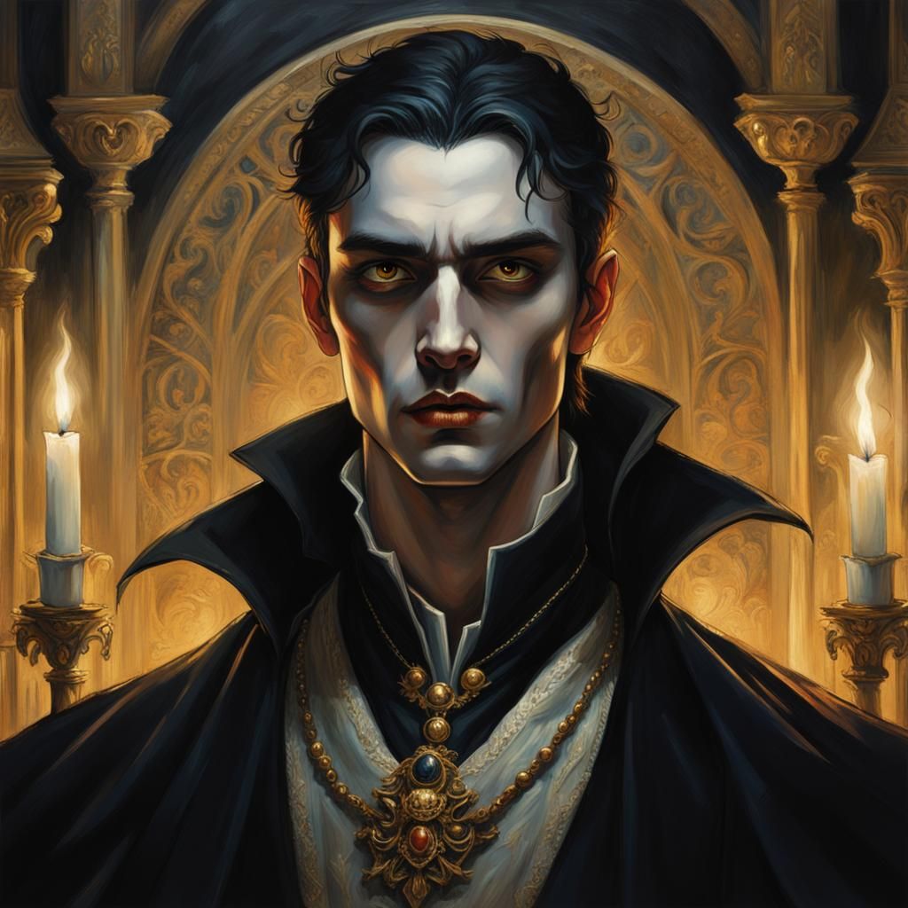 Ethereal Vampire Prince in Gothic Romanticism