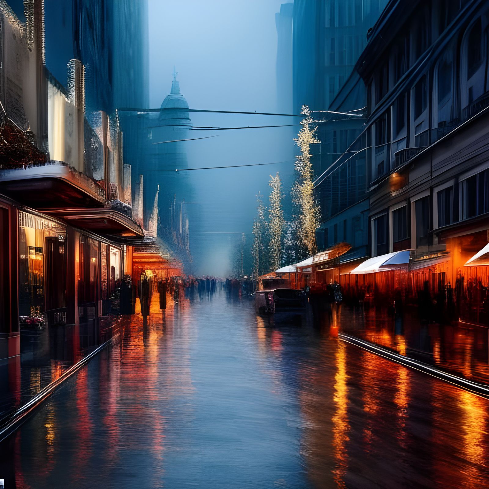 Crystal Fruit Garden in Rain, Trompe L’oeil Style